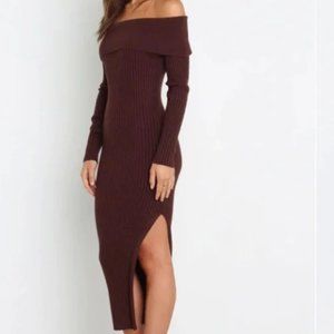 NWT! Petal & Pup | Evie Dress - Brown Sweater Dress